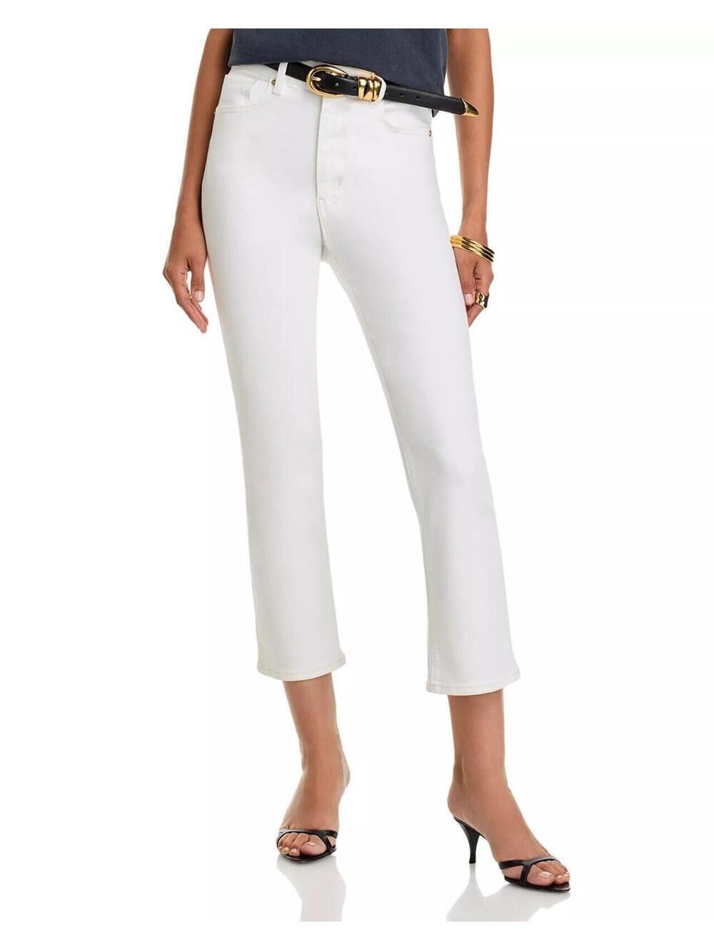 258$ FRAME The Pencil Ankle Slim Jeans High Rise Size 26 Au Natural Clean White